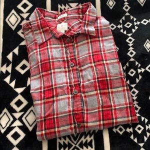 JCrew Red & Grey Flannel